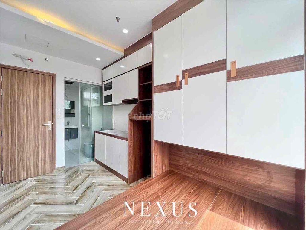The new studio apartment full of cool windows' balcony comfort