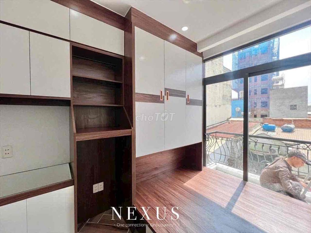 The new studio apartment full of cool windows' balcony comfort