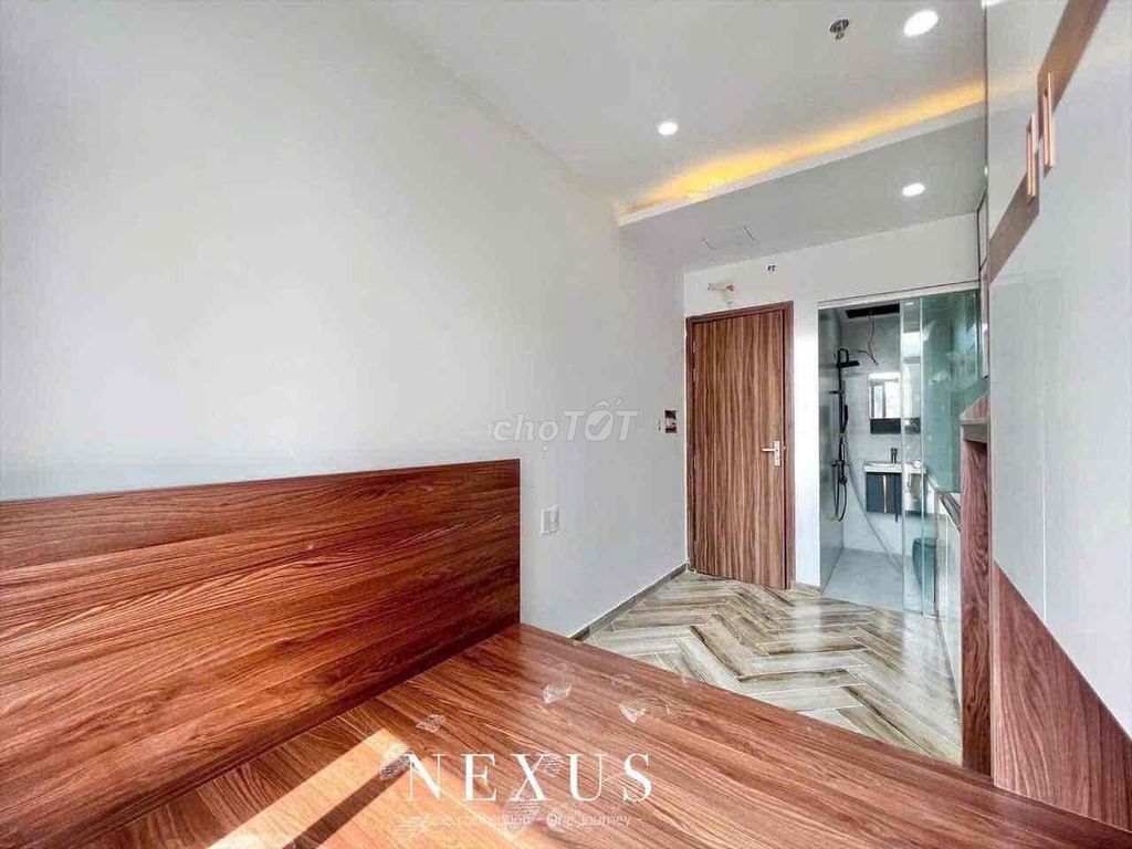 The new studio apartment full of cool windows' balcony comfort