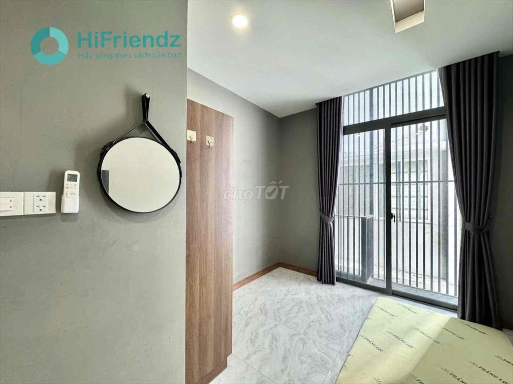 The super-beautiful tanning balcony studio, the full interior near District 5 District 8