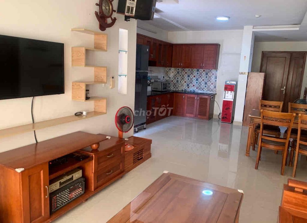 Two bedrooms in a cool apartment.