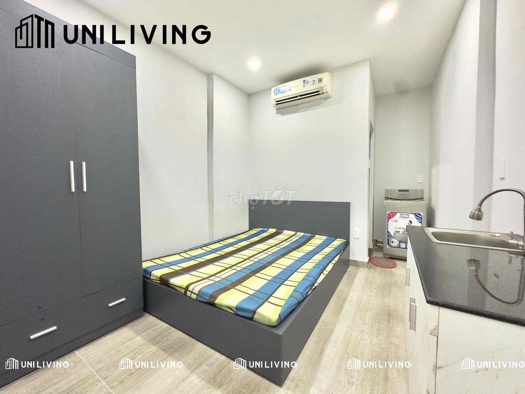 The studio is full of furniture - private washing machines - newly built houses