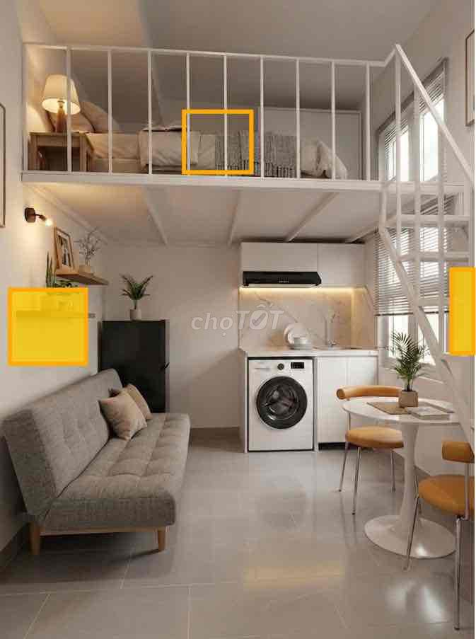 A full interior window room at 43 Nguyễn Khuyến Bình Thạnh