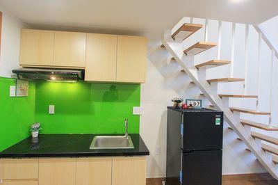 The balcony service apartment is Lâm Văn Bền District 7