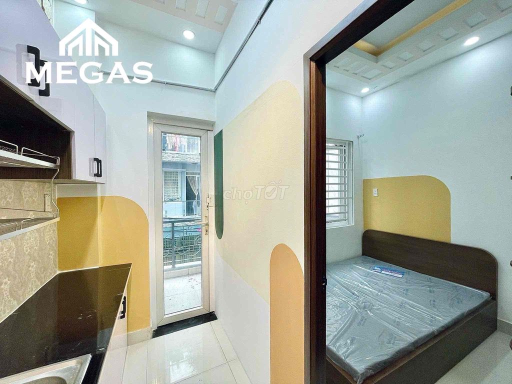 Two bedrooms, 50 meters, kitchen, regional balcony: Huỳnh Văn Nghệ - 206 stumbles.