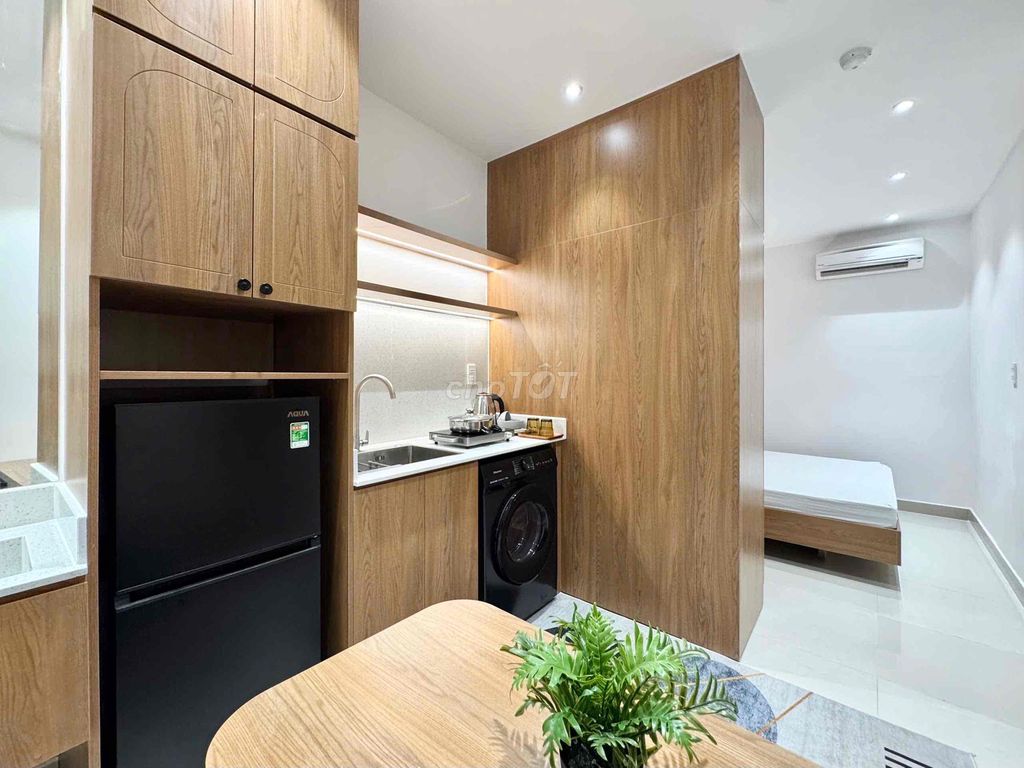 renting studio full modern interior near many facilities, vhu, hui