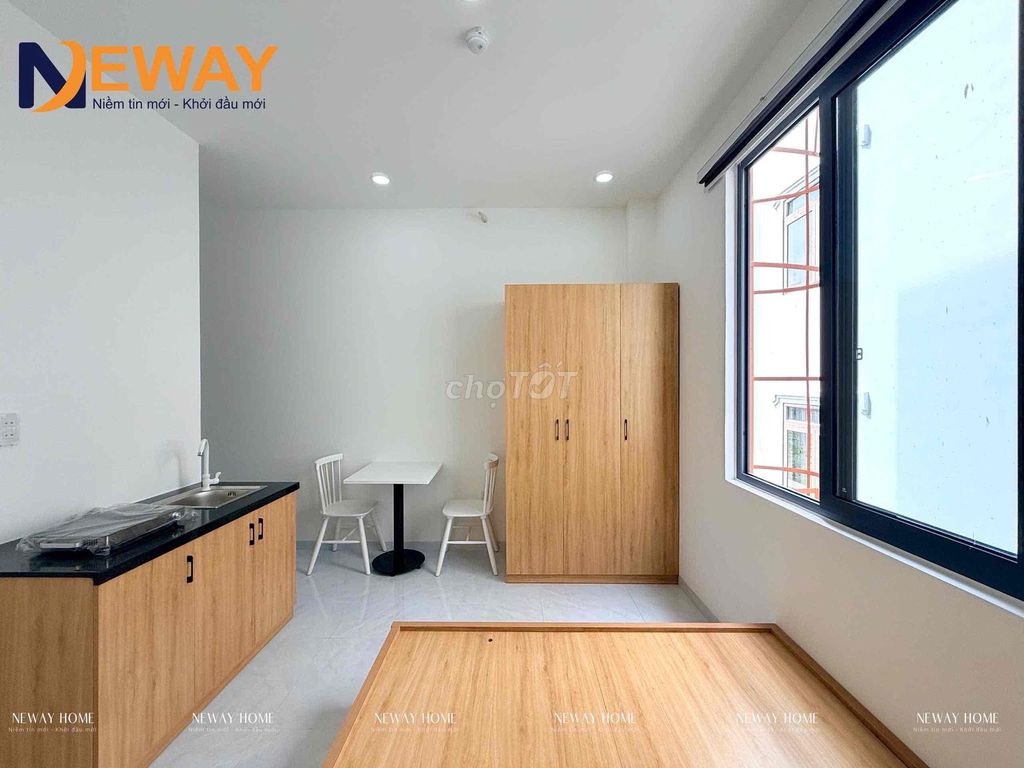 Tell Zhang the new service apartment is 100% built right near Le Chiu-Chi.