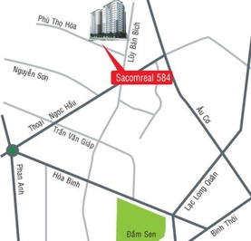 Renting the apartment of Sacom 6404, 100 meters 2 (three bedrooms) has some furniture. It's worth 13 million.