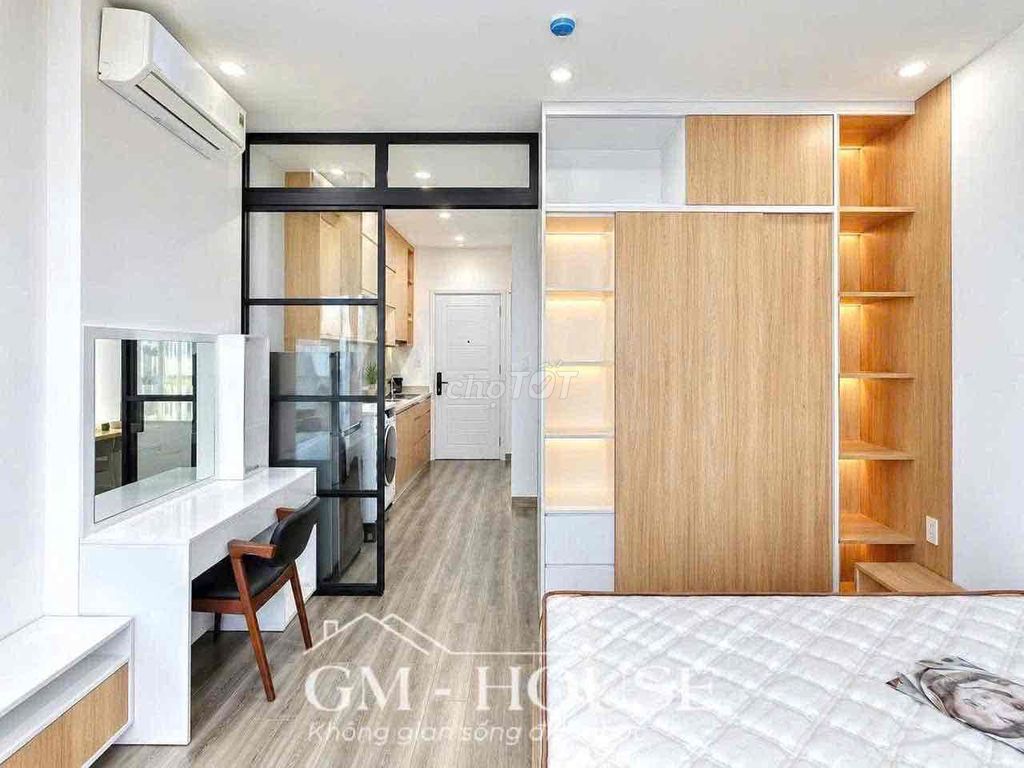 Bạch Đằng, Bình Thạnh – rents apartment 1 .35 m2 bedroom, full interior, free 2 cars