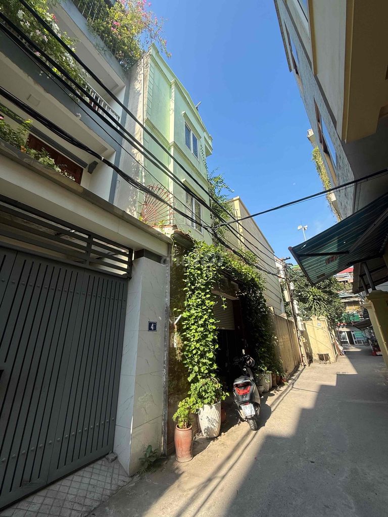 Three stories up the alley.