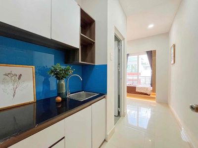 The apartment is like a bedroom, away from the kitchen - Bancony chill as homes hand