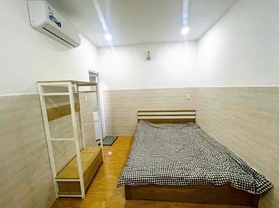 The room near the corner of the boat