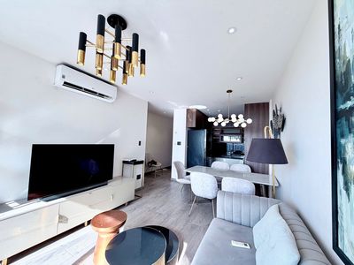Two bedrooms, two full bathroom Y-shaped furniture, Orchard Park View