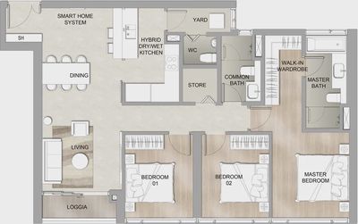 Rent a The MarQ District 1, A1.2204 3 bedrooms view out of the way if you're super nice