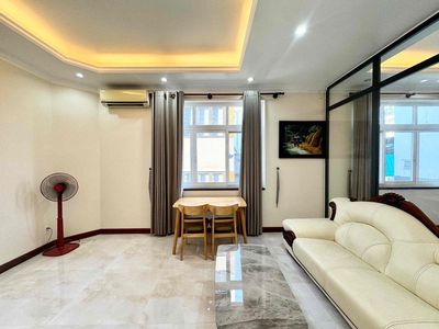 Rent the apartment. One bedroom. One super-wide living room.