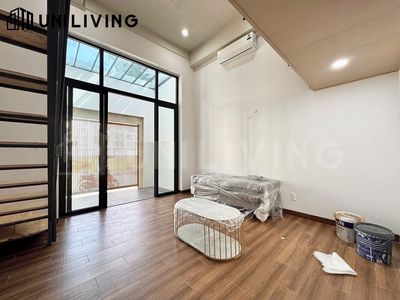 New service apartment, new furniture building -- high-security housing.